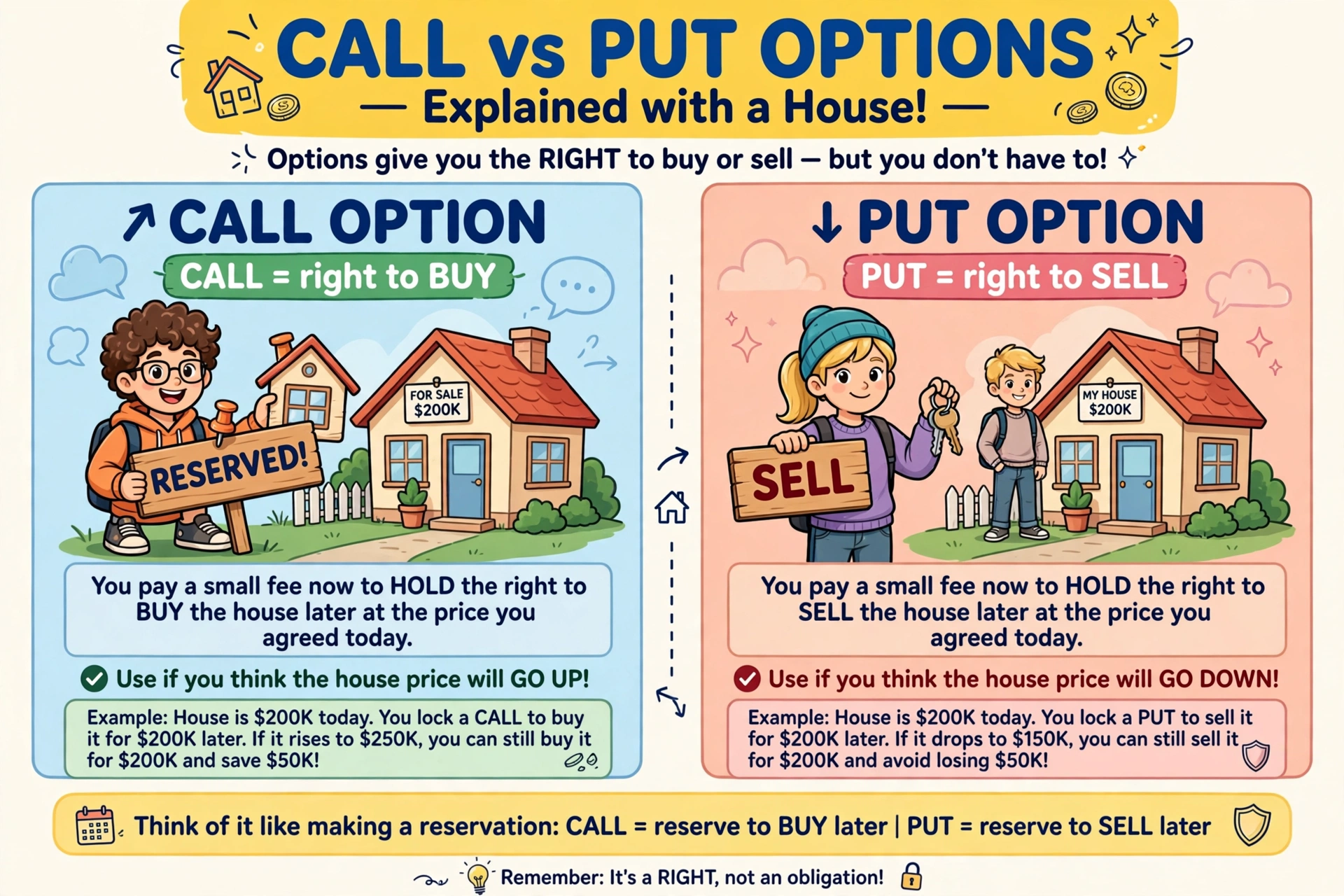 Call vs Put house analogy