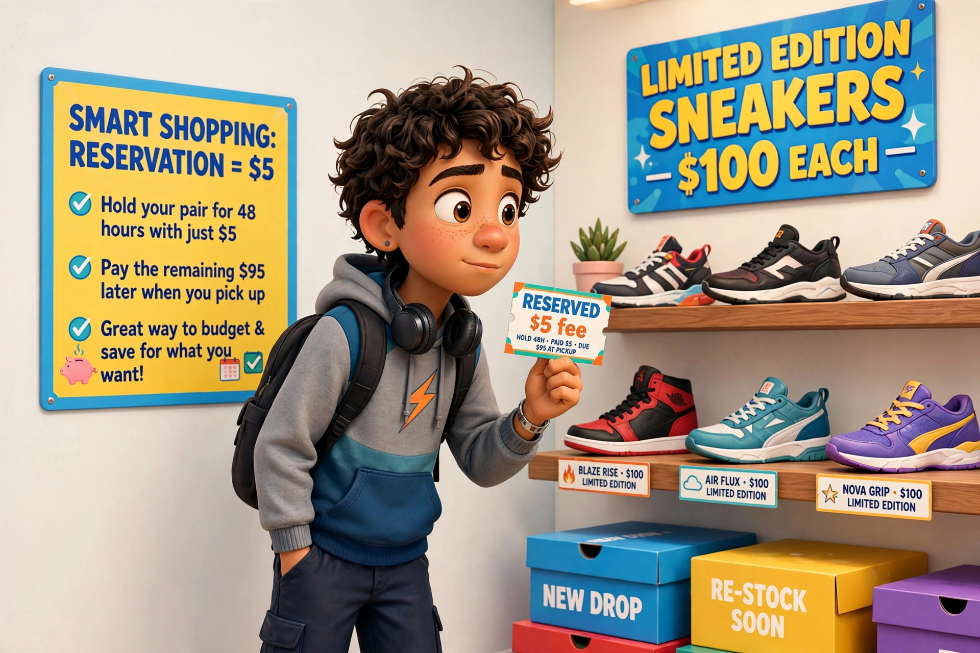 Sneaker store reservation analogy