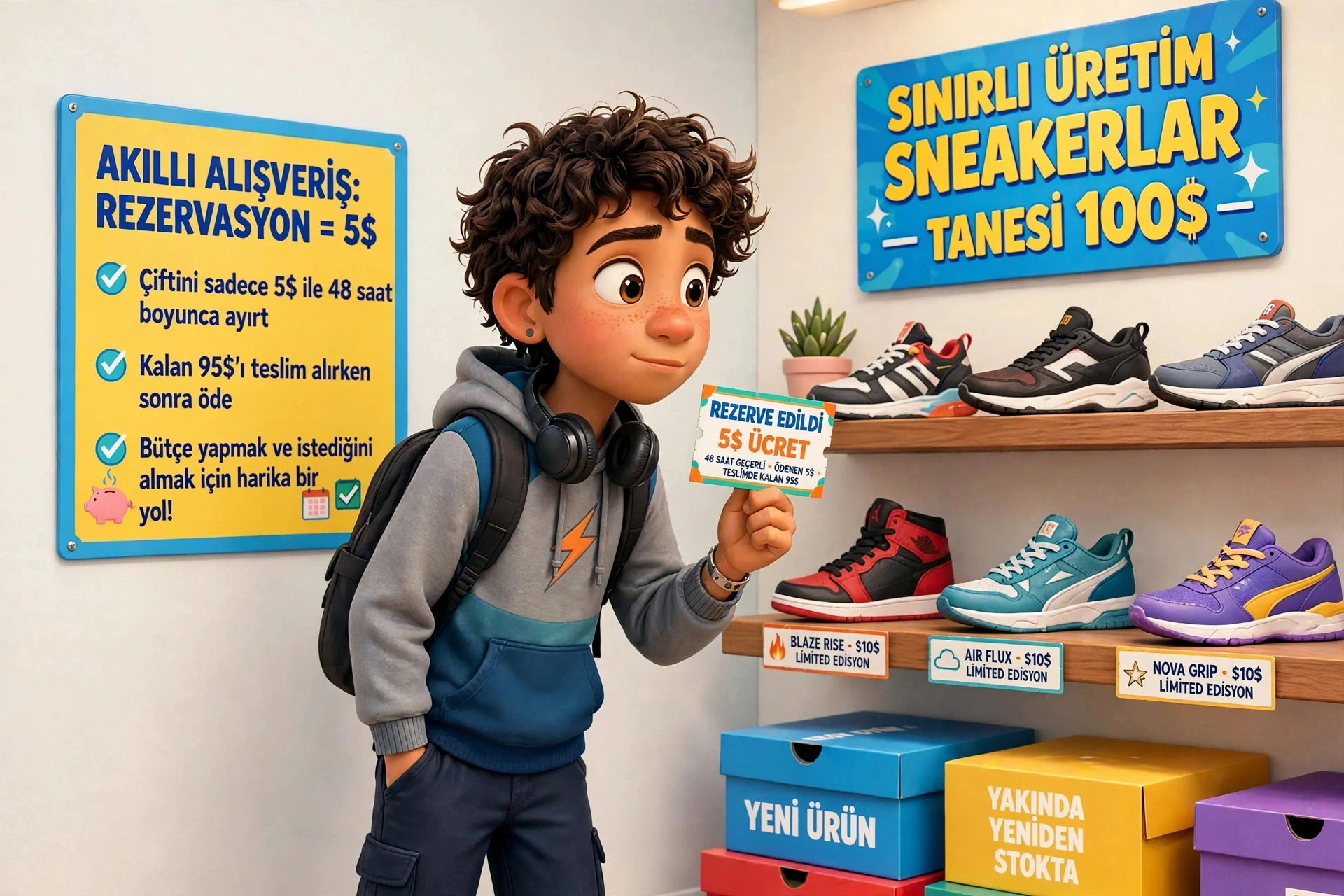 Sneaker store reservation analogy for a call option